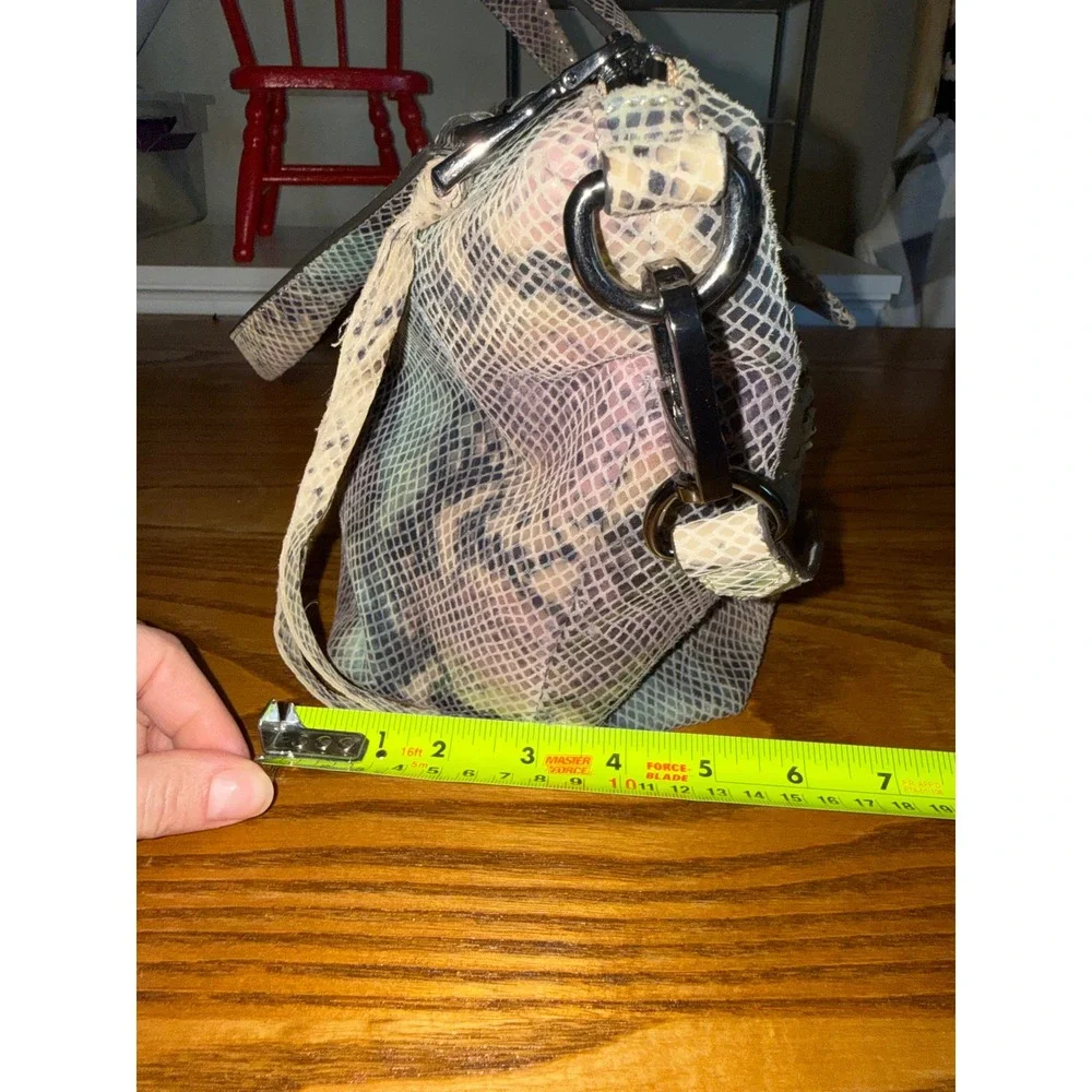Aimee Kestenberg Tamitha Mini Satchel Snake Embossed Leather Crossbody Bag Multi